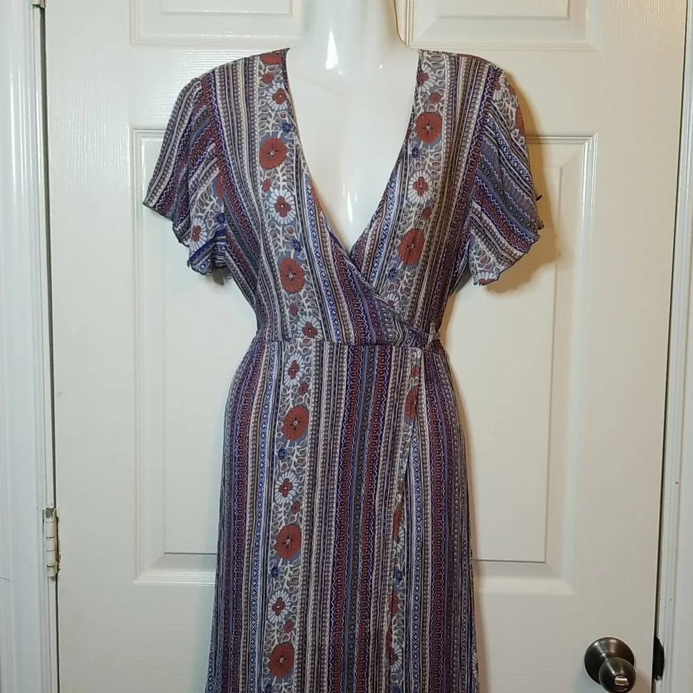 Patrons Of Peace Boho Wrap Maxi Dress - Picture 2 of 16